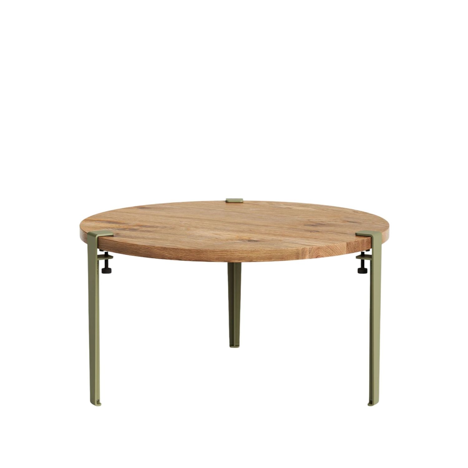 Tiptoe - Couchtisch rund Ø 80 cm recycelt khakigrün