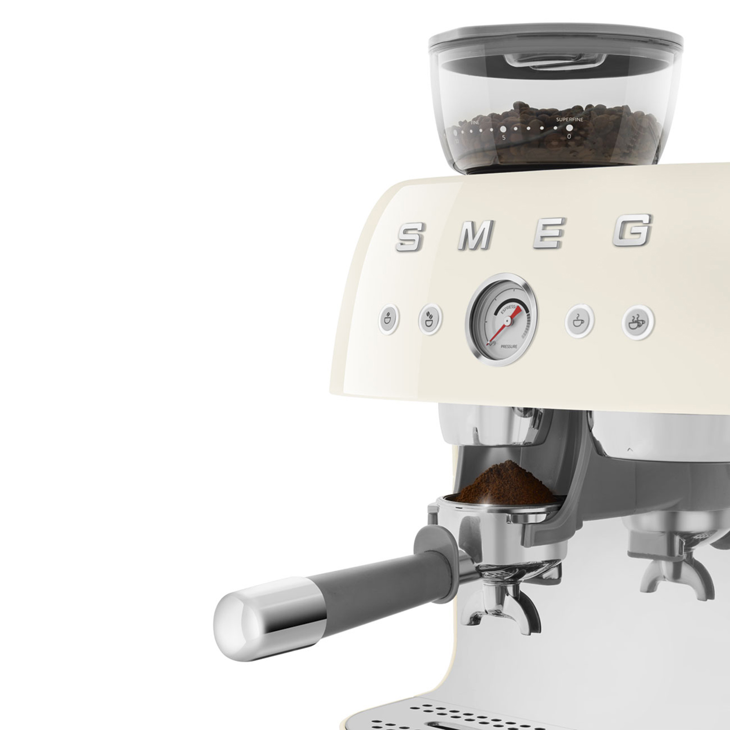 smeg egf03 siebtraeger espressomaschine creme behaelter 95354