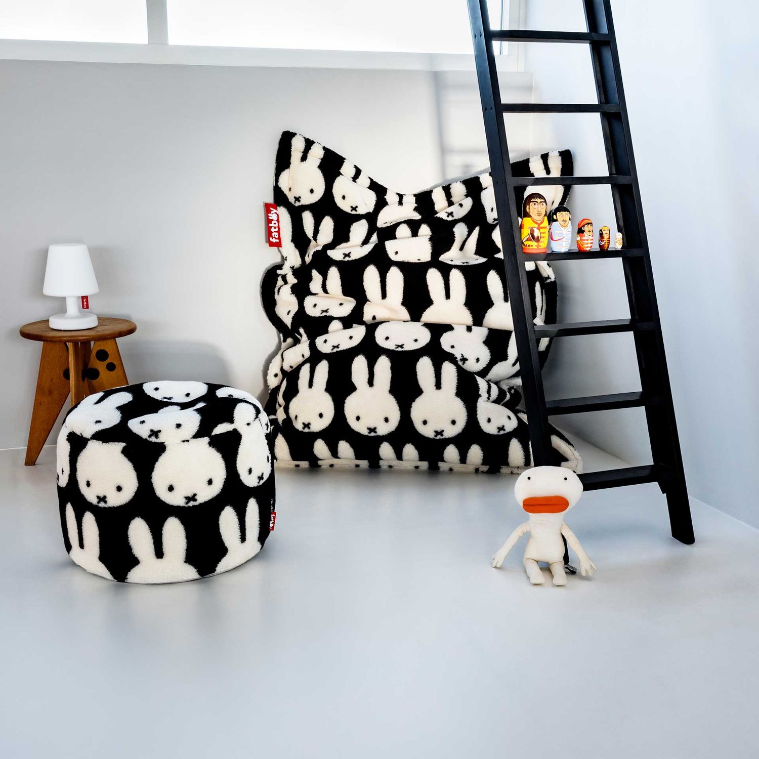 Fatboy - Original Slim Teddy x Miffy black white Sitzsack