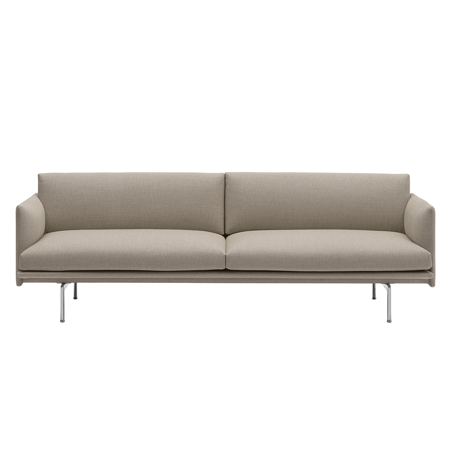 muuto outline sofa 3 seater ecriture 240 aluminum 93815