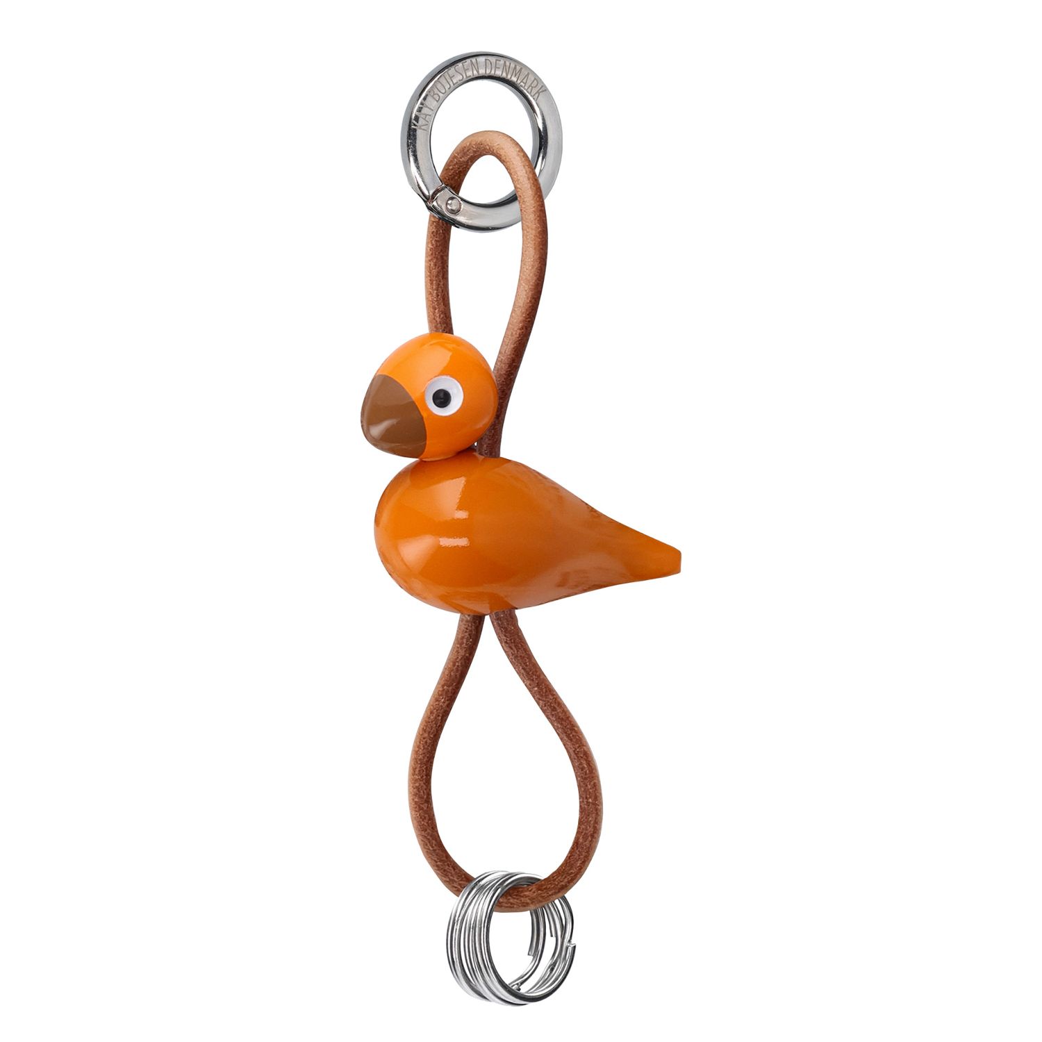 Kay Bojesen - Singvogel Schlüsselanhänger orange