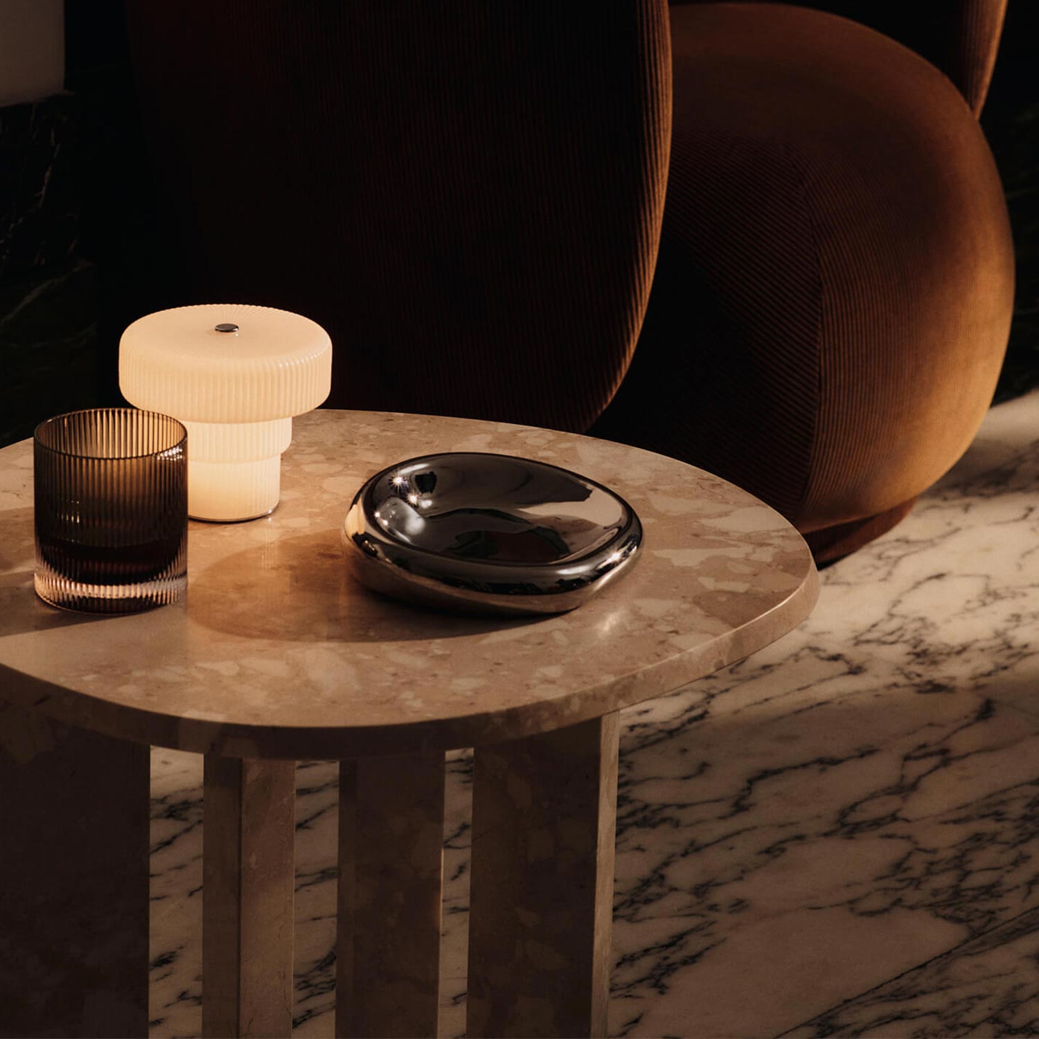 Ferm Living - Bellure Schale Ø 17 cm silver