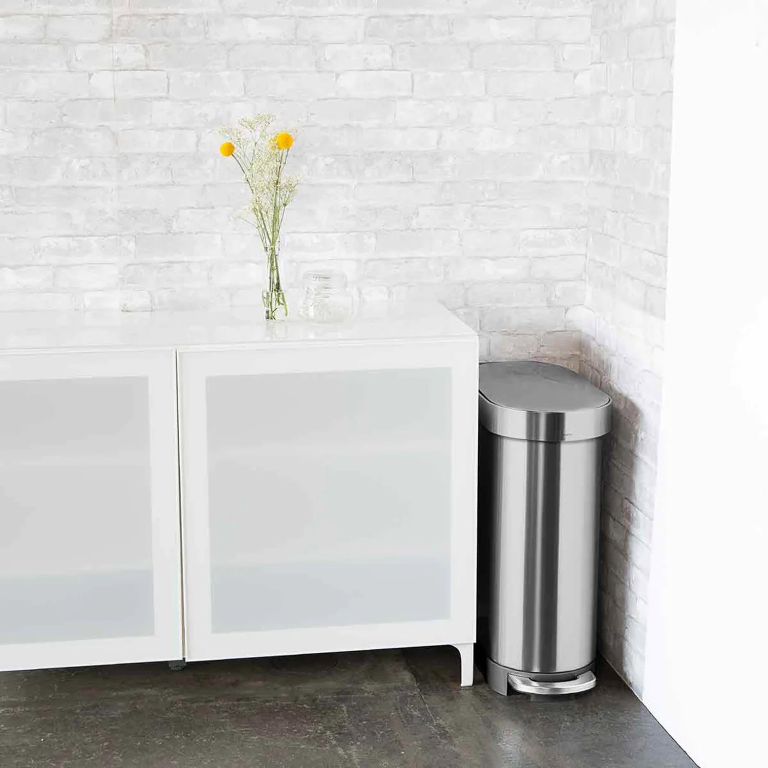simplehuman treteimer schmal edelstahl gebuerstet zimmer 98316