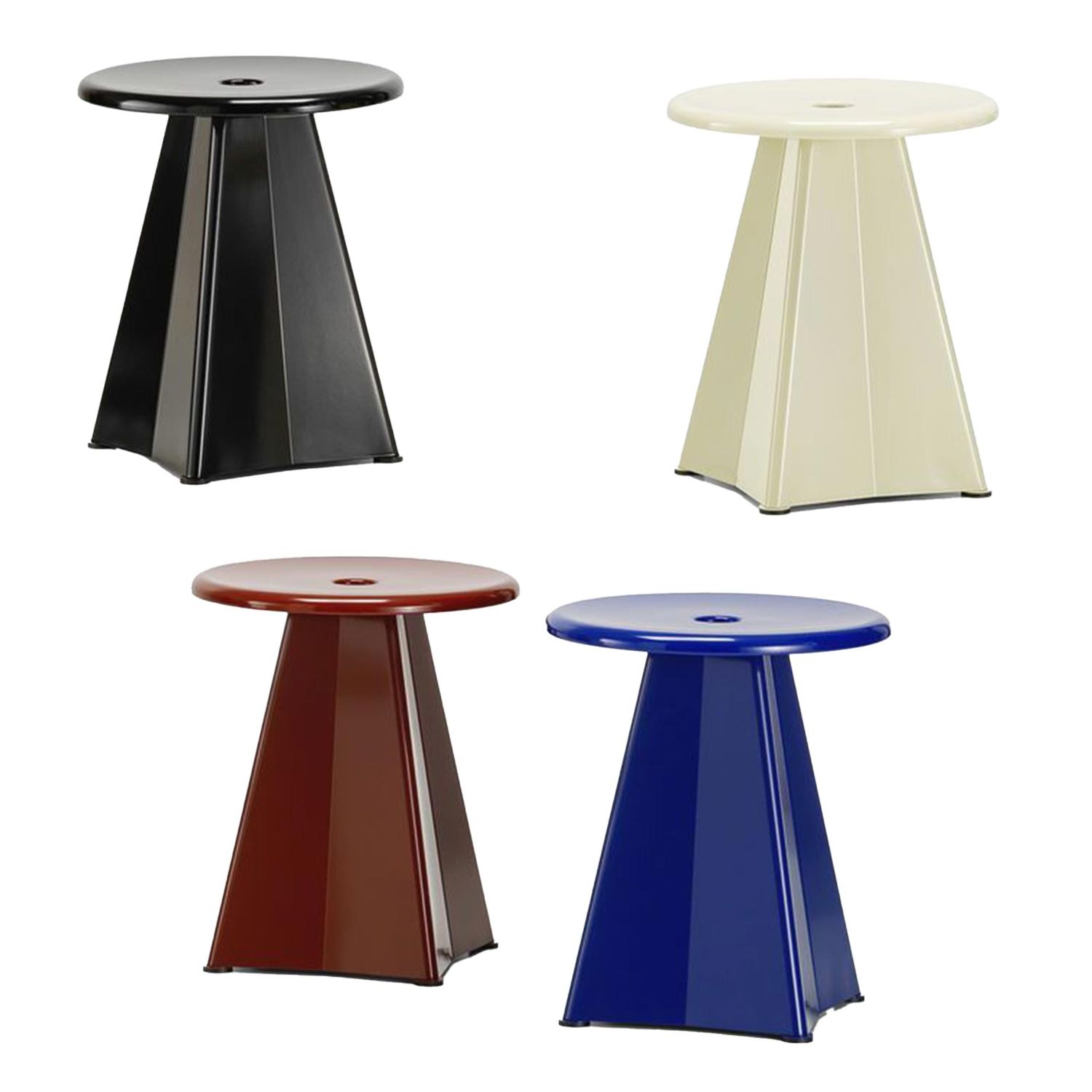 Vitra - Tabouret Métallique Hocker tiefschwarz