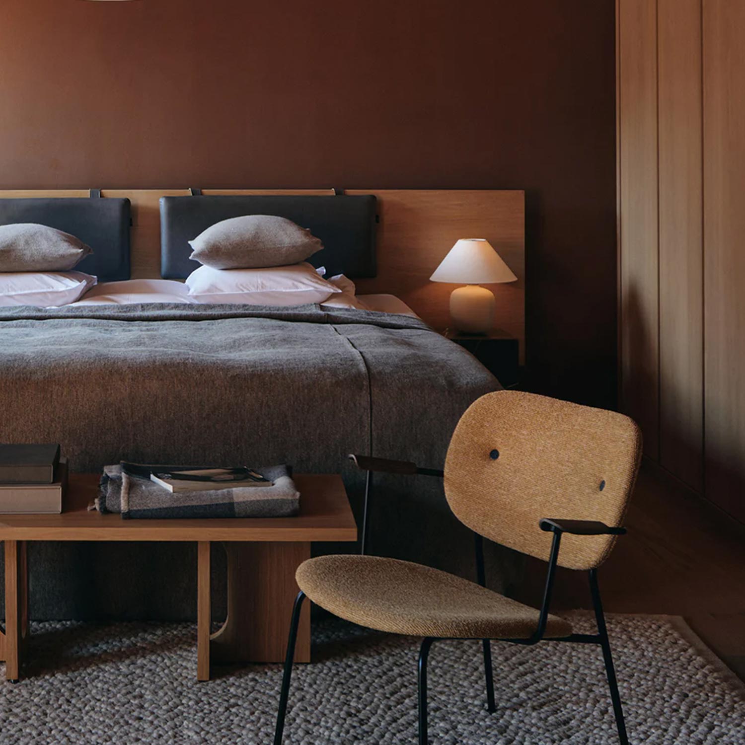 Audo - Androgyne Loungetisch Natural Oak/Grey Galaxy Marble