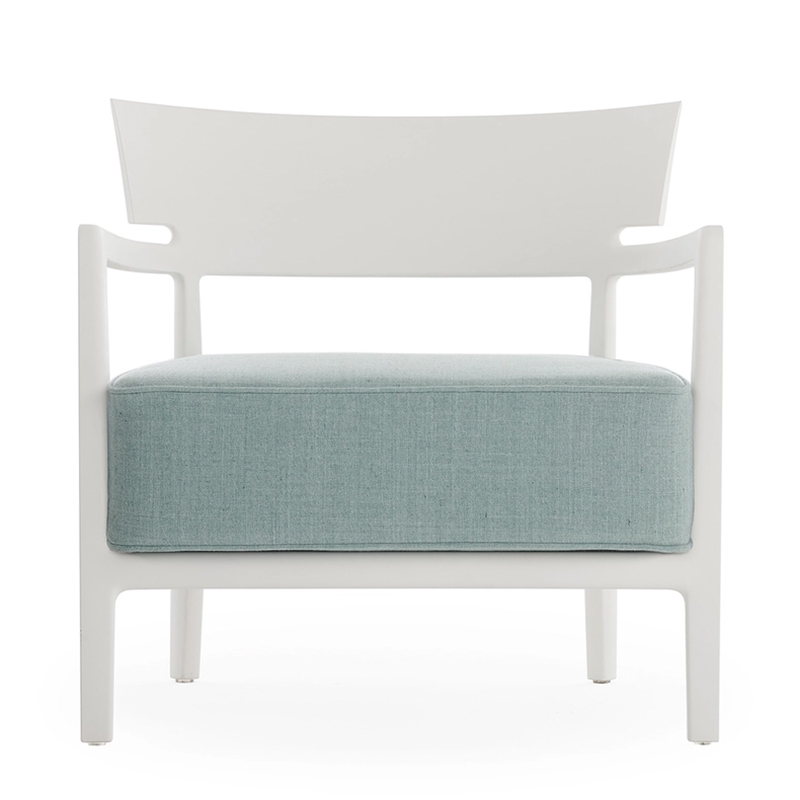 Kartell - Cara Mat Outdoor Sessel weiß / grau