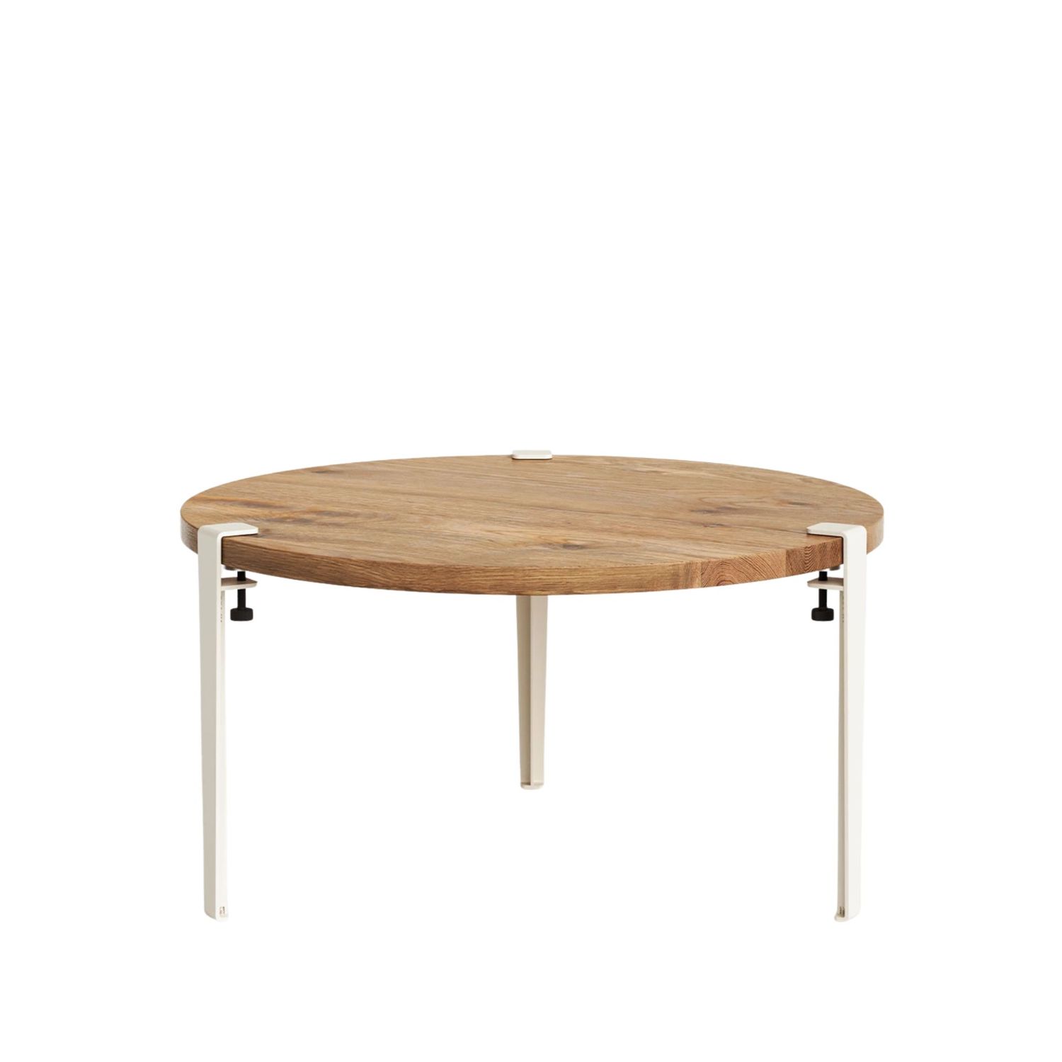 Tiptoe - Couchtisch rund Ø 80 cm recycelt weiß-creme