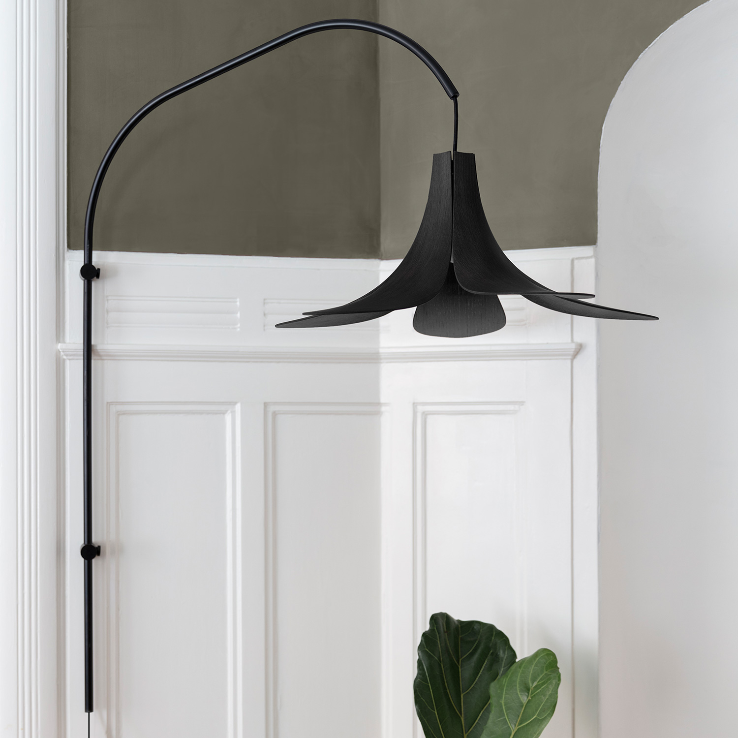 umage jazz eiche schwarz inkl wandhalterung 66300