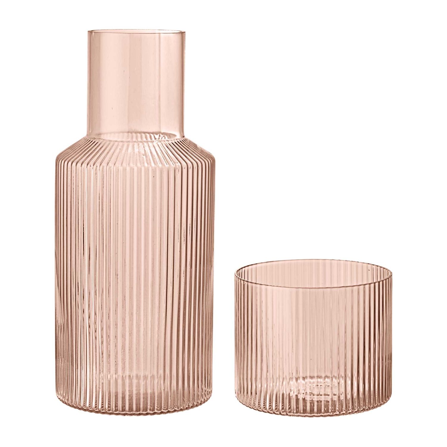 Ferm Living - Ripple Karaffen Set klein blush