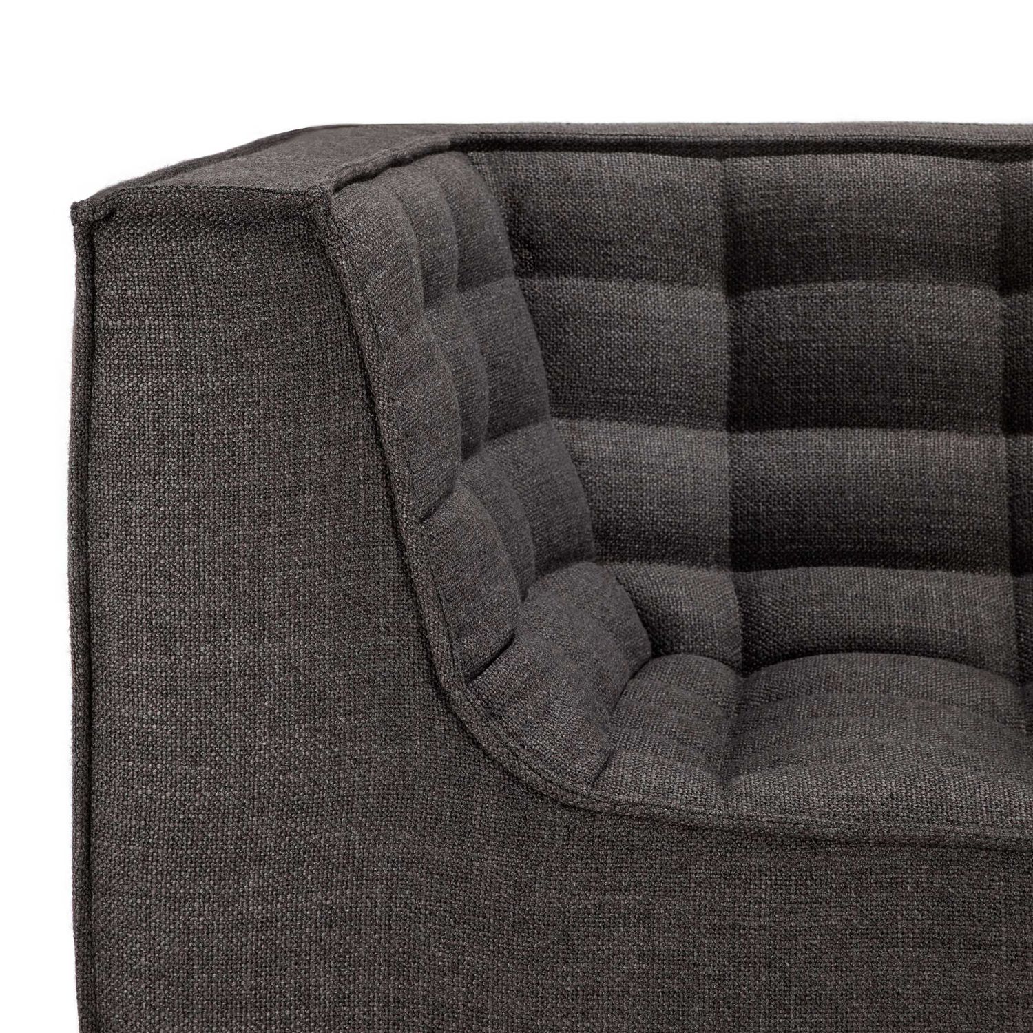 Ethnicraft - N701 Sofa dunkelgrau 3 Sitzer