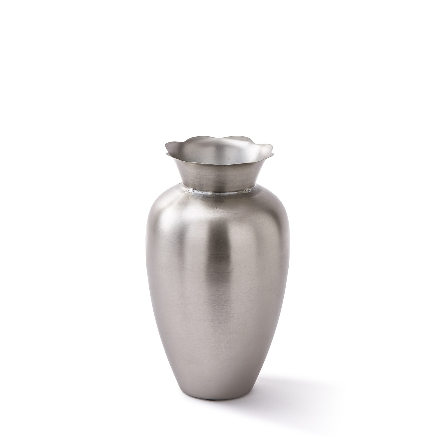 Pols Potten Wavy Vases 300 205 053 silberne Vase Schraeg 102409