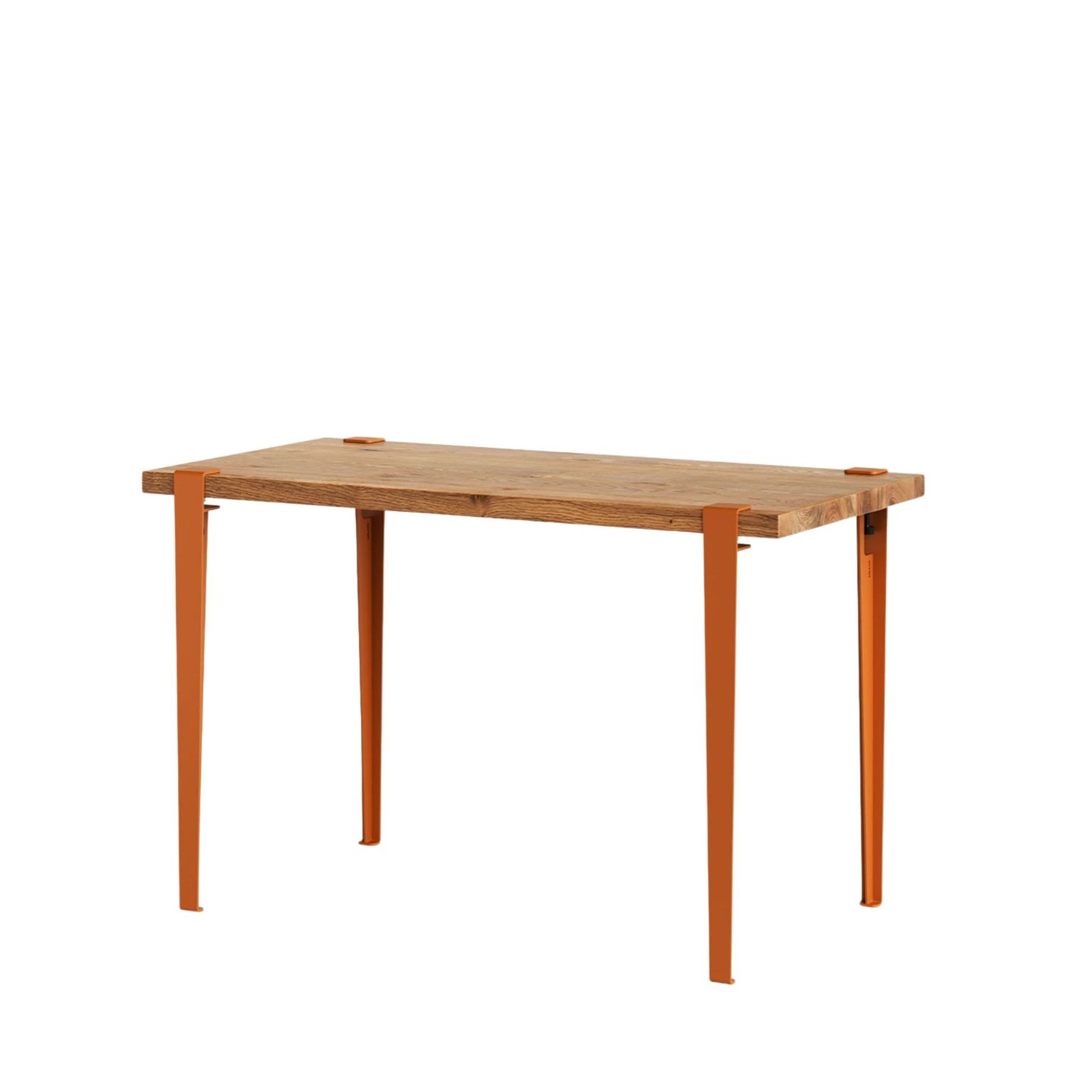 Tiptoe - Esstisch recyceltes Altholz 120x60 cm tangerinenrot