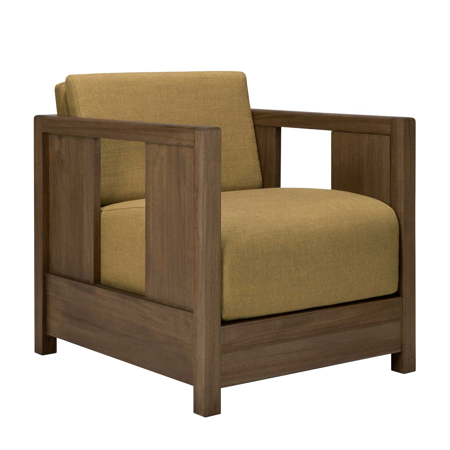 Ethnicraft - Roan Loungesessel teak / Amber Stoff