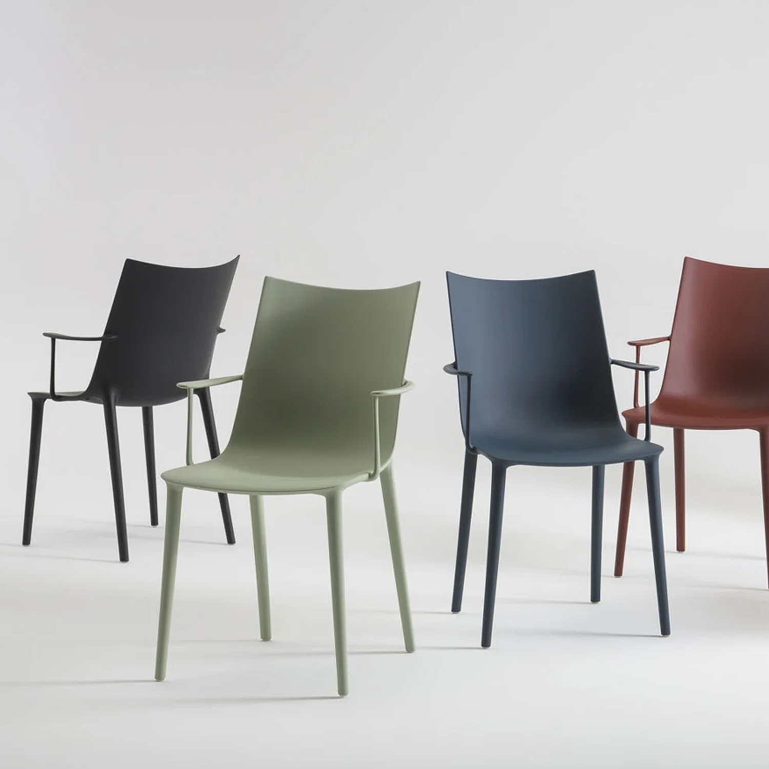 Kartell - H.H.H. Stuhl einfarbig matt orange