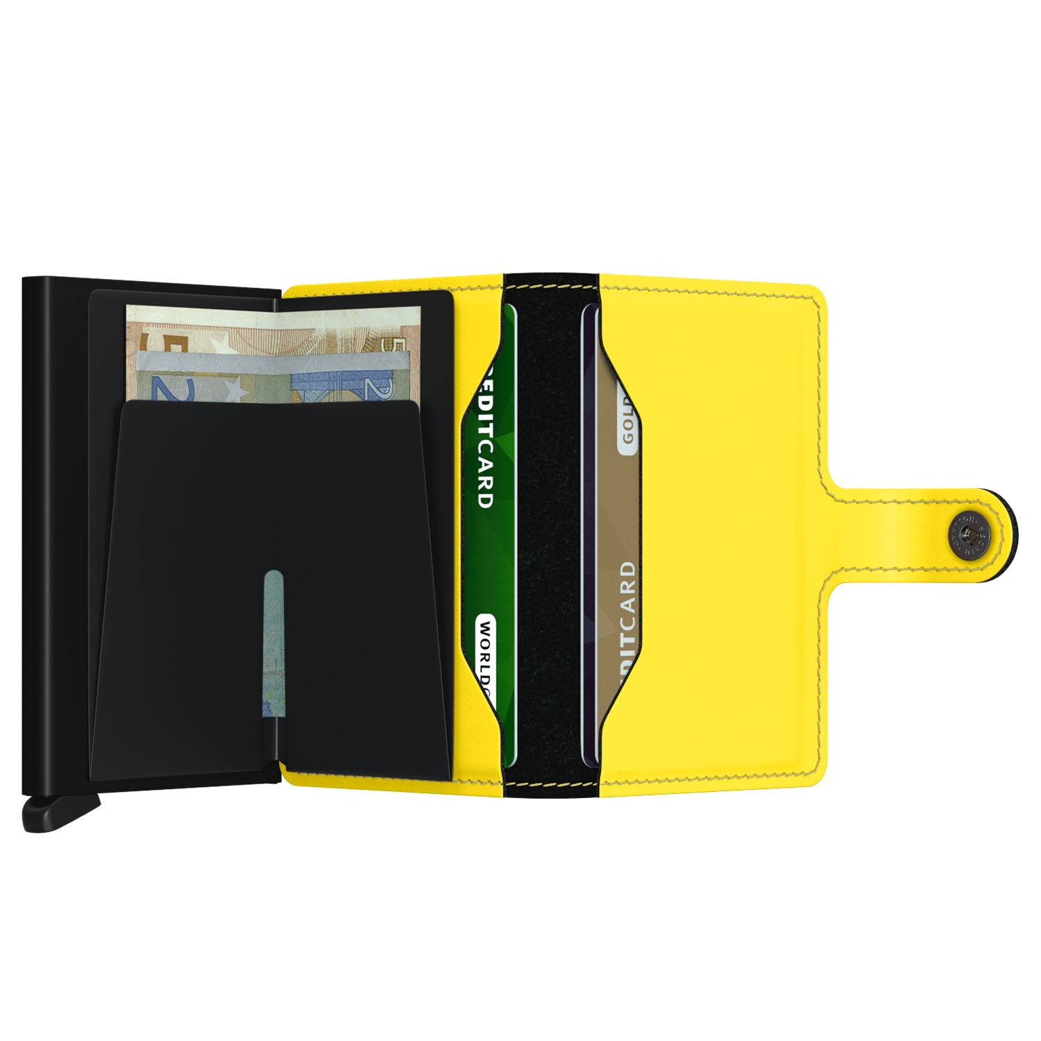 secrid miniwallet MM offen matte black yellow 53420