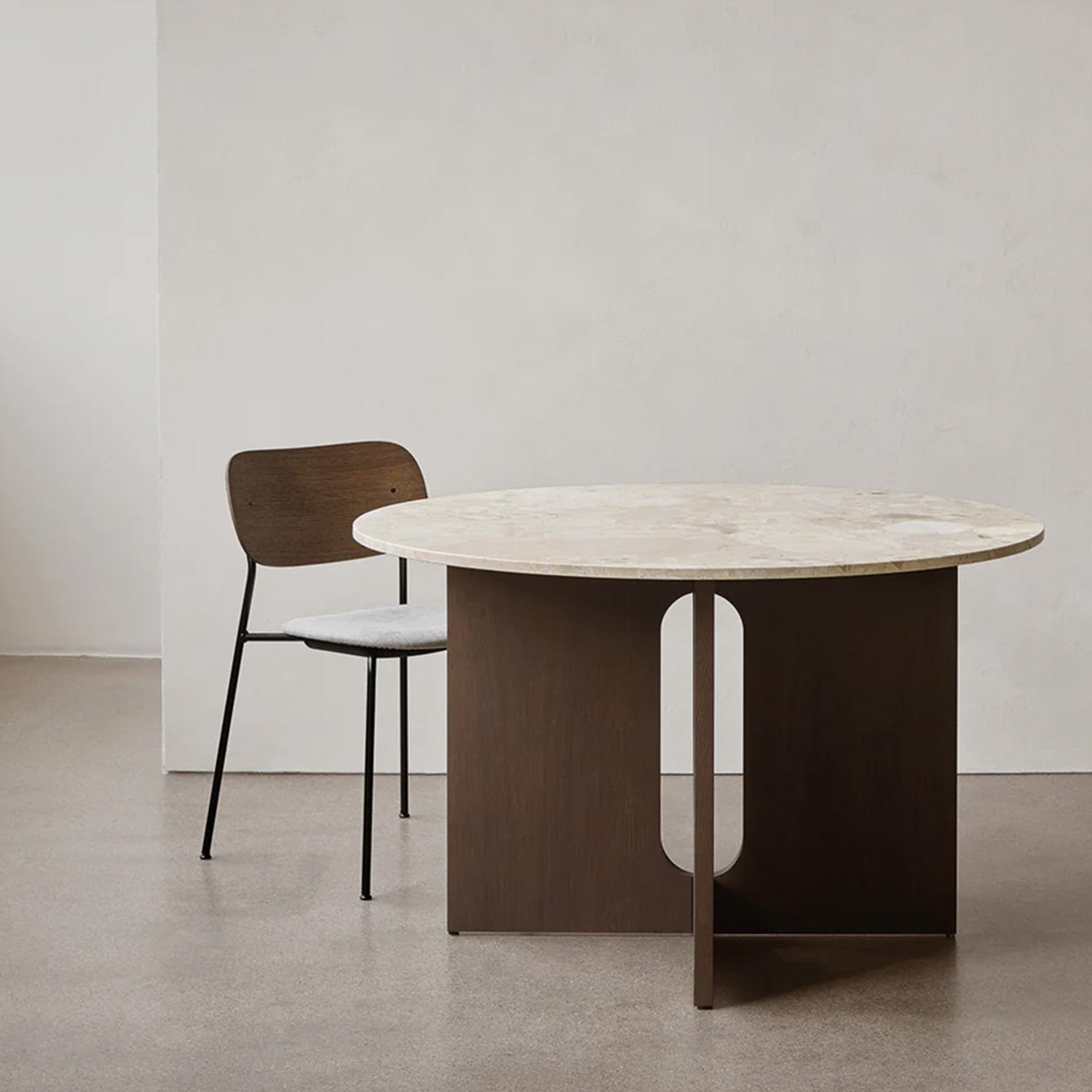Audo - Androgyne Ø120 cm Natural Oak/Grey Galaxy Marble
