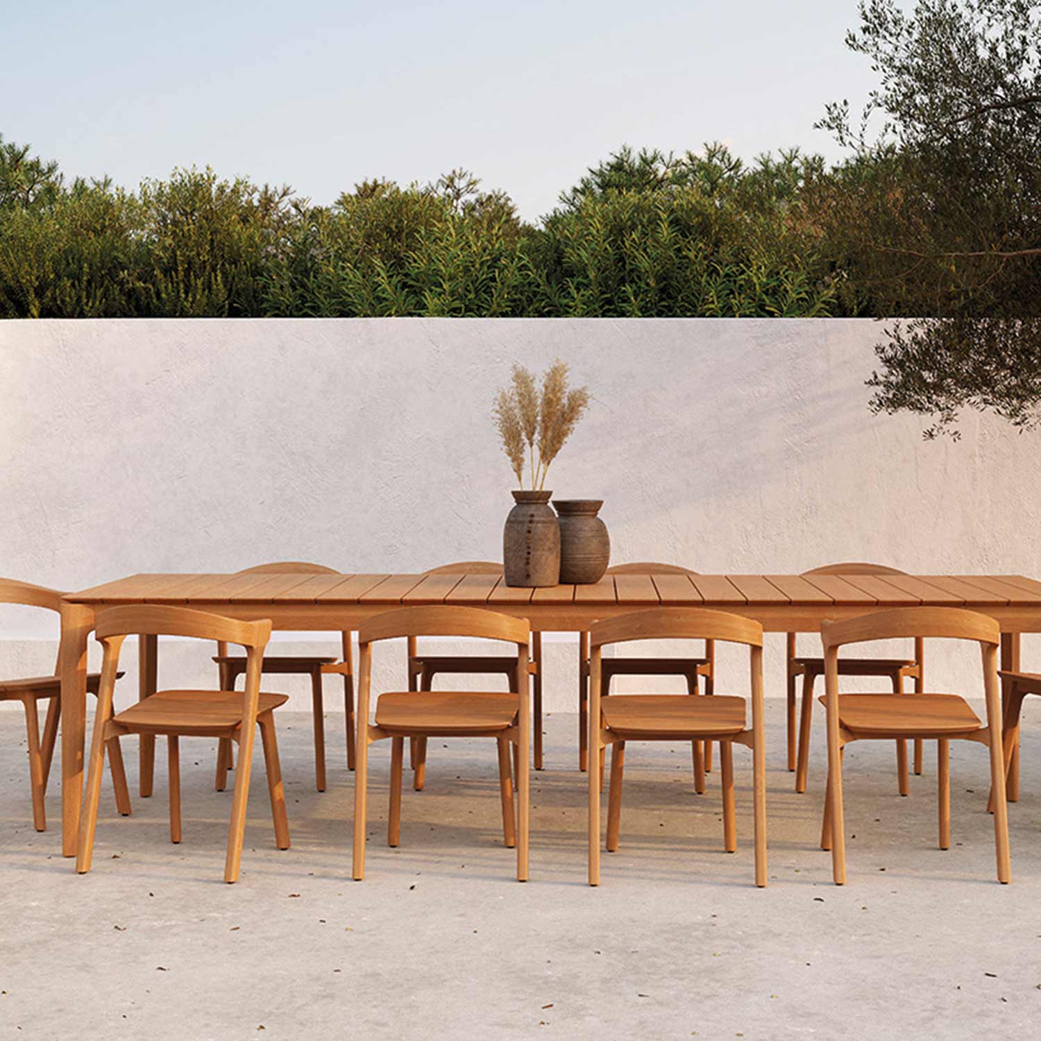 ethnicraft bok stuhl fuer draussen tafel ambiente 90888