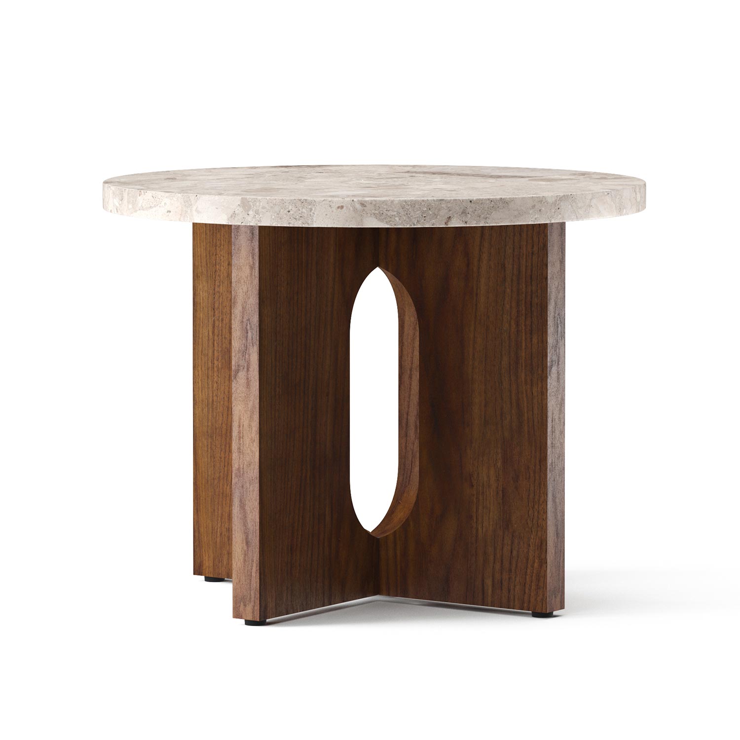 Audo - Androgyne Beistelltisch Walnut/Kunis Breccia