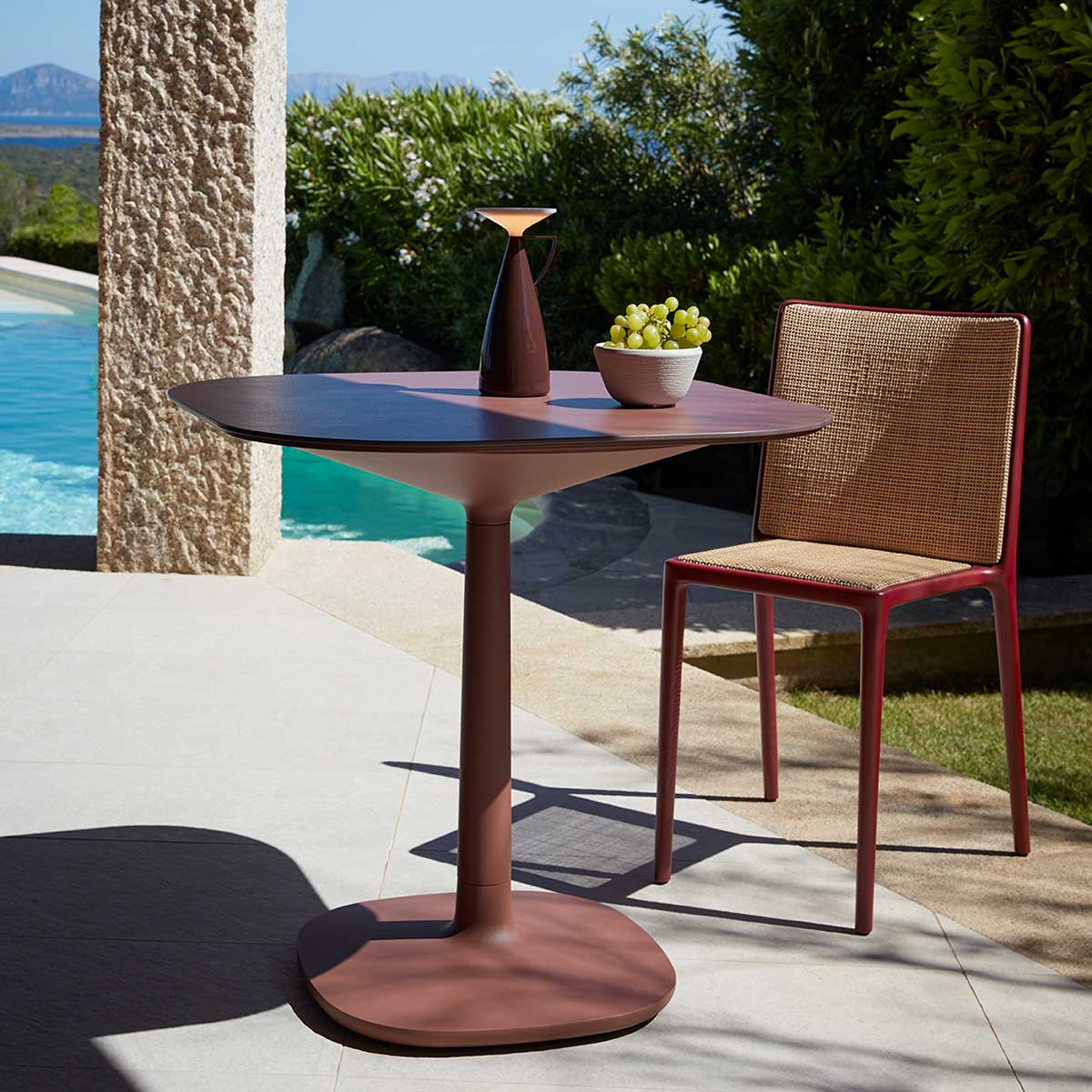 Kartell - Belvedere Stuhl bordeaux