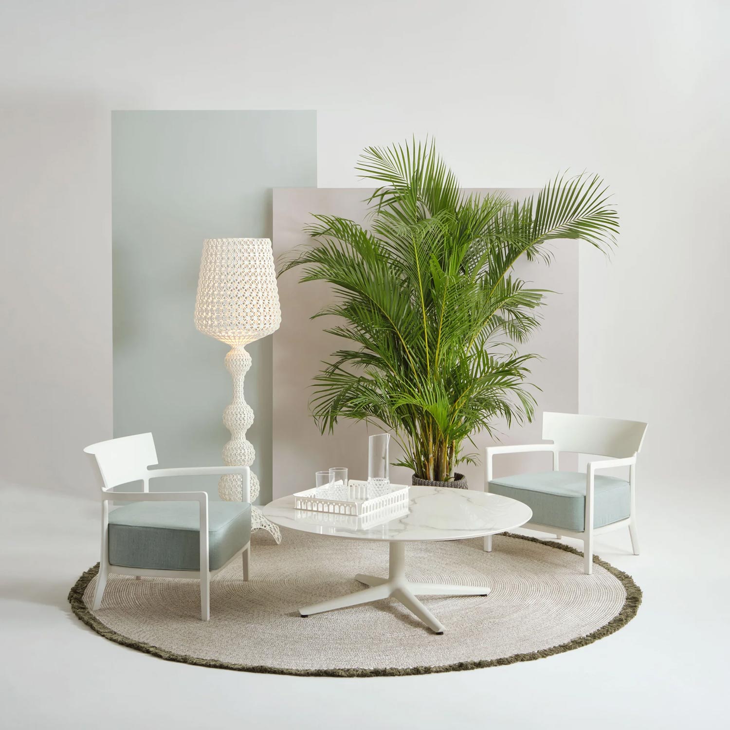 Kartell - K-Lim Outdoor-Teppich 240x170 cm anthrazit/mandel