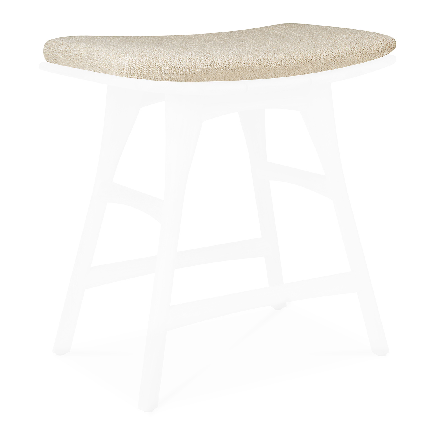 Ethnicraft - Osso Outdoor Hocker Sitzkissen natural