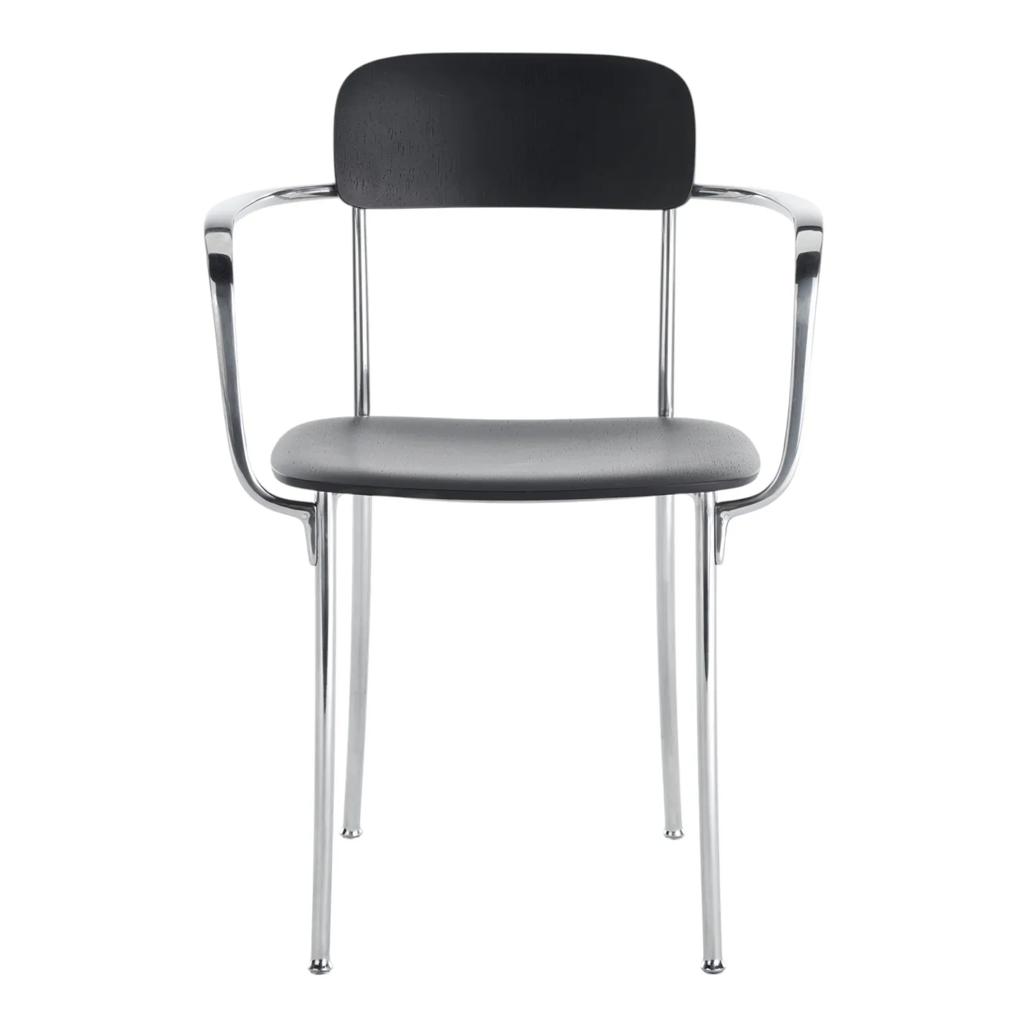 Kartell - Savoia Kleiner Holzsessel Aluminium Eiche dunkel