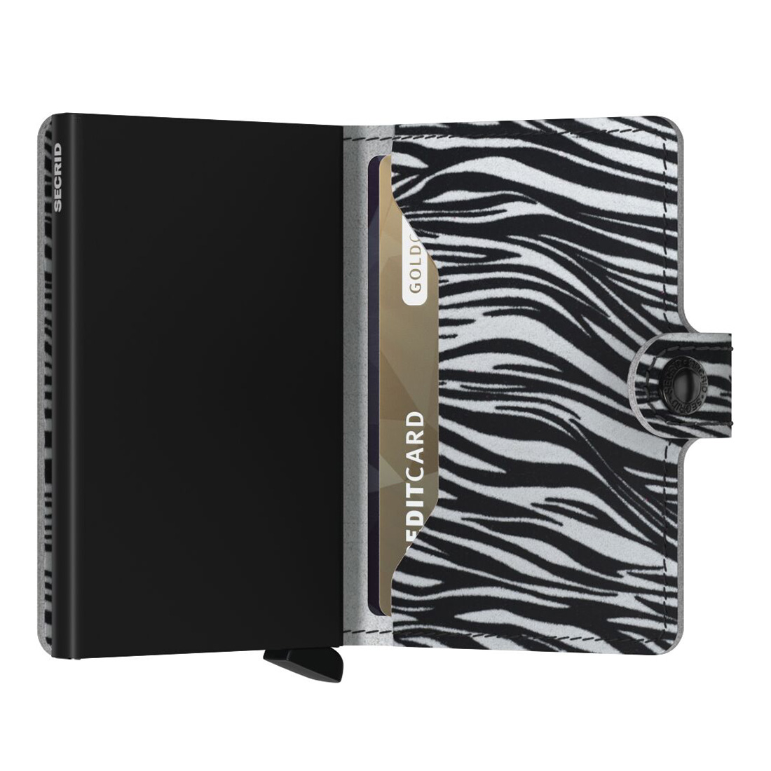 secrid miniwallet zebra hellgrau offen 104702