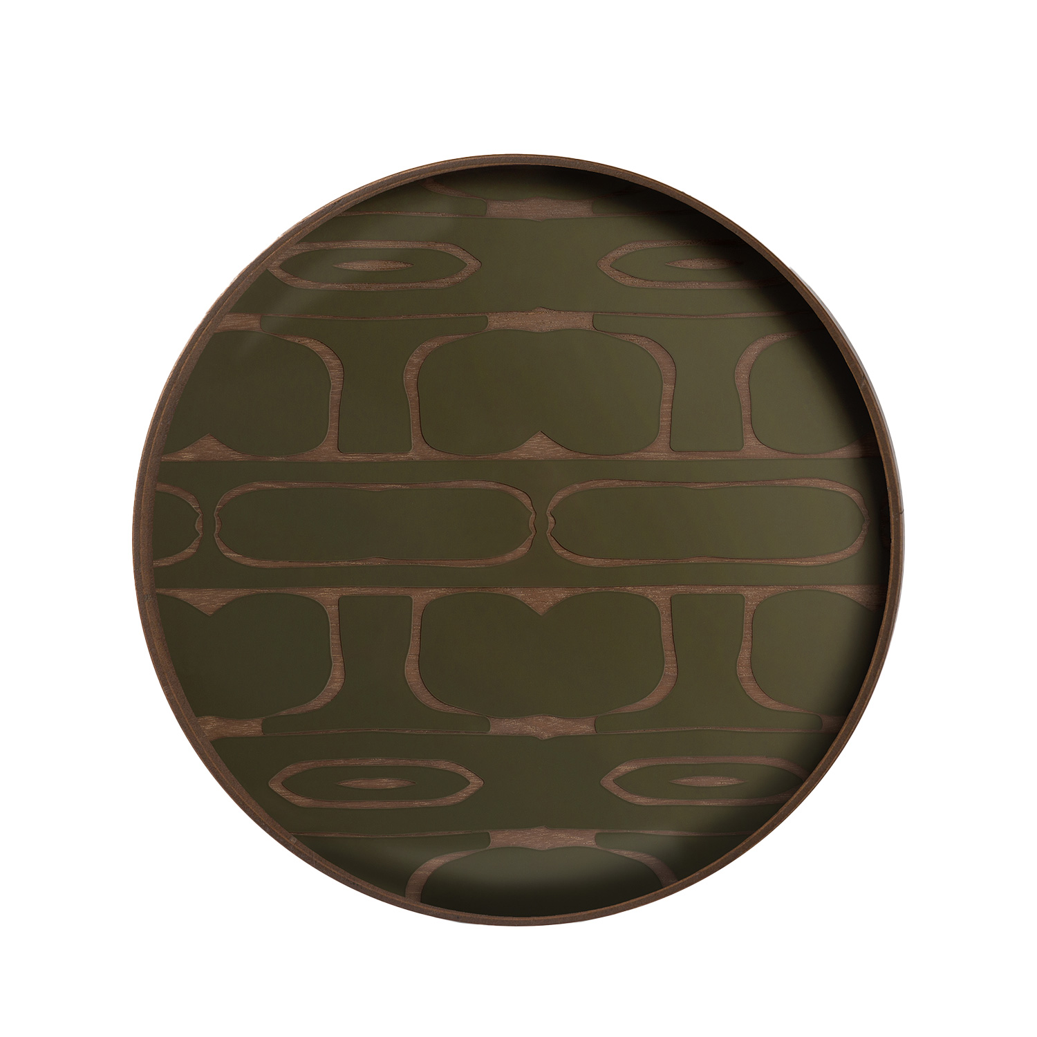 Ethnicraft - Second Nature Tablett rund mini moss
