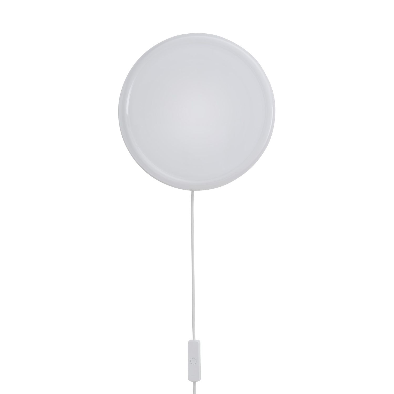 Muuto - Looped Wand-/Deckenlampe mit Dimmer und Stecker weiß